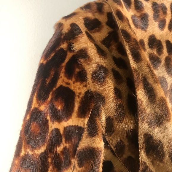 L’Agence by Agent Provocateur NWT Leather Leopard Biker Jacket Size Small - Picture 16 of 16